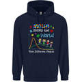 Autism World From Different Angles Autistic Childrens Kids Hoodie Navy Blue