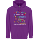 Autism World From Different Angles Autistic Childrens Kids Hoodie Purple