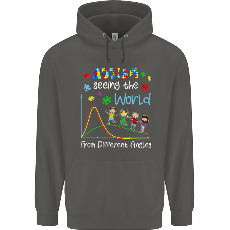 Autism World From Different Angles Autistic Childrens Kids Hoodie Storm Grey