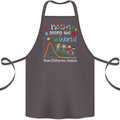 Autism World From Different Angles Autistic Cotton Apron 100% Organic Dark Grey