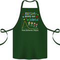 Autism World From Different Angles Autistic Cotton Apron 100% Organic Forest Green