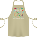 Autism World From Different Angles Autistic Cotton Apron 100% Organic Khaki