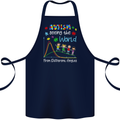 Autism World From Different Angles Autistic Cotton Apron 100% Organic Navy Blue