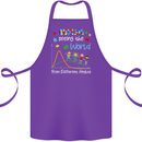 Autism World From Different Angles Autistic Cotton Apron 100% Organic Purple