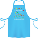 Autism World From Different Angles Autistic Cotton Apron 100% Organic Turquoise