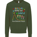 Autism World From Different Angles Autistic Kids Sweatshirt Jumper Forest Green