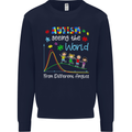 Autism World From Different Angles Autistic Kids Sweatshirt Jumper Navy Blue