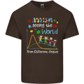 Autism World From Different Angles Autistic Kids T-Shirt Childrens Chocolate