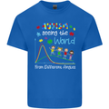 Autism World From Different Angles Autistic Kids T-Shirt Childrens Royal Blue