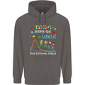 Autism World From Different Angles Autistic Mens 80% Cotton Hoodie Charcoal
