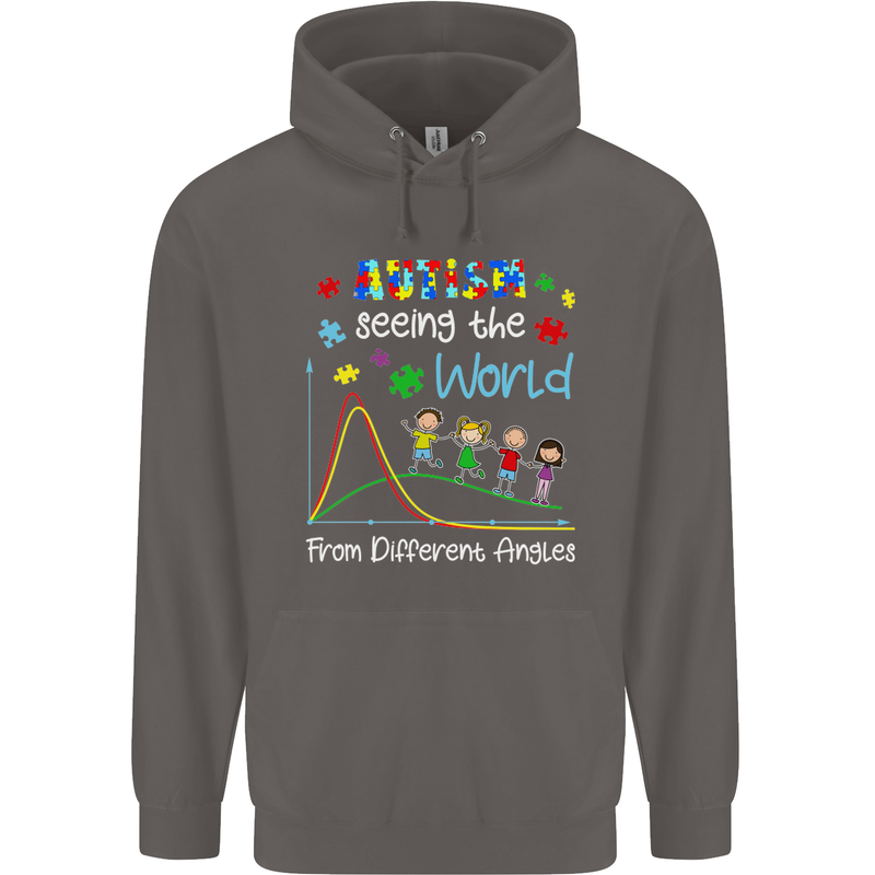 Autism World From Different Angles Autistic Mens 80% Cotton Hoodie Charcoal
