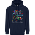 Autism World From Different Angles Autistic Mens 80% Cotton Hoodie Navy Blue