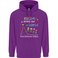 Autism World From Different Angles Autistic Mens 80% Cotton Hoodie Purple