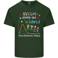 Autism World From Different Angles Autistic Mens Cotton T-Shirt Tee Top Forest Green