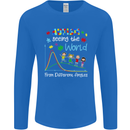 Autism World From Different Angles Autistic Mens Long Sleeve T-Shirt Royal Blue