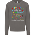 Autism World From Different Angles Autistic Mens Sweatshirt Jumper Charcoal