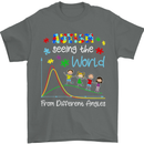 Autism World From Different Angles Autistic Mens T-Shirt Cotton Gildan Charcoal