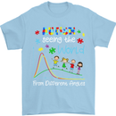 Autism World From Different Angles Autistic Mens T-Shirt Cotton Gildan Light Blue