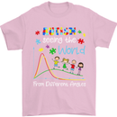 Autism World From Different Angles Autistic Mens T-Shirt Cotton Gildan Light Pink