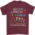 Autism World From Different Angles Autistic Mens T-Shirt Cotton Gildan Maroon