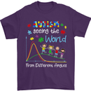 Autism World From Different Angles Autistic Mens T-Shirt Cotton Gildan Purple