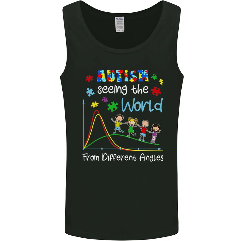 Autism World From Different Angles Autistic Mens Vest Tank Top Black