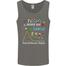 Autism World From Different Angles Autistic Mens Vest Tank Top Charcoal
