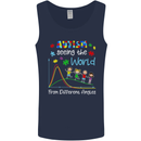Autism World From Different Angles Autistic Mens Vest Tank Top Navy Blue