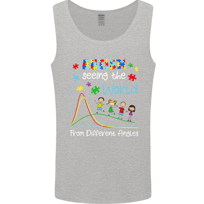 Autism World From Different Angles Autistic Mens Vest Tank Top Sports Grey