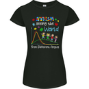 Autism World From Different Angles Autistic Womens Petite Cut T-Shirt Black