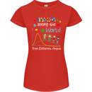 Autism World From Different Angles Autistic Womens Petite Cut T-Shirt Red