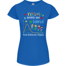 Autism World From Different Angles Autistic Womens Petite Cut T-Shirt Royal Blue