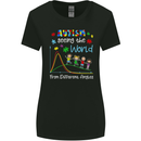 Autism World From Different Angles Autistic Womens Wider Cut T-Shirt Black