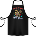Autism You Are My Heart I Am Your Voice ASD Cotton Apron 100% Organic Black