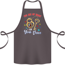 Autism You Are My Heart I Am Your Voice ASD Cotton Apron 100% Organic Dark Grey