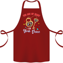 Autism You Are My Heart I Am Your Voice ASD Cotton Apron 100% Organic Maroon