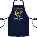 Autism You Are My Heart I Am Your Voice ASD Cotton Apron 100% Organic Navy Blue