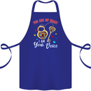 Autism You Are My Heart I Am Your Voice ASD Cotton Apron 100% Organic Royal Blue