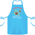 Autism You Are My Heart I Am Your Voice ASD Cotton Apron 100% Organic Turquoise
