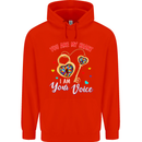 Autism You Are My Heart I Am Your Voice ASD Mens 80% Cotton Hoodie Bright Red