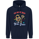 Autism You Are My Heart I Am Your Voice ASD Mens 80% Cotton Hoodie Navy Blue