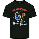 Autism You Are My Heart I Am Your Voice ASD Mens Cotton T-Shirt Tee Top Black