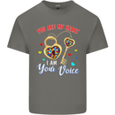 Autism You Are My Heart I Am Your Voice ASD Mens Cotton T-Shirt Tee Top Charcoal
