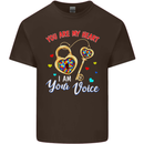 Autism You Are My Heart I Am Your Voice ASD Mens Cotton T-Shirt Tee Top Dark Chocolate
