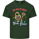Autism You Are My Heart I Am Your Voice ASD Mens Cotton T-Shirt Tee Top Forest Green