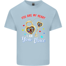 Autism You Are My Heart I Am Your Voice ASD Mens Cotton T-Shirt Tee Top Light Blue
