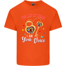 Autism You Are My Heart I Am Your Voice ASD Mens Cotton T-Shirt Tee Top Orange