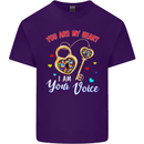 Autism You Are My Heart I Am Your Voice ASD Mens Cotton T-Shirt Tee Top Purple