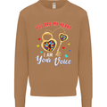 Autism You Are My Heart I Am Your Voice ASD Mens Sweatshirt Jumper Caramel Latte