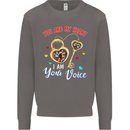 Autism You Are My Heart I Am Your Voice ASD Mens Sweatshirt Jumper Charcoal